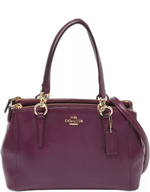 Coach Purple Leather Christie Carryall Tote