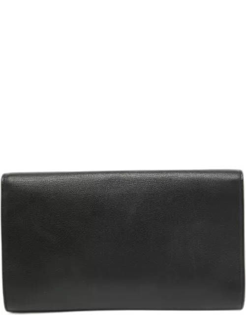 Yves Saint Laurent Black Leather Belle De Jour Flap Clutch