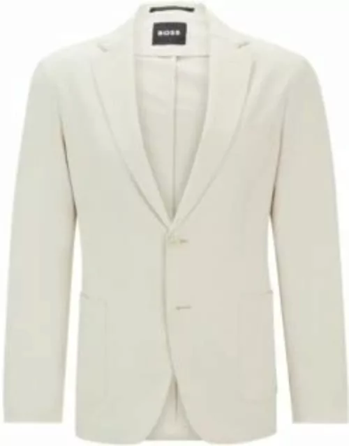 Slim-fit jacket in wrinkle-resistant performance-stretch fabric- White Men's Sport Coat