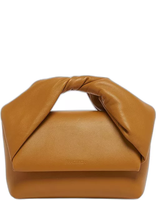 Twister Midi Leather Top-Handle Bag