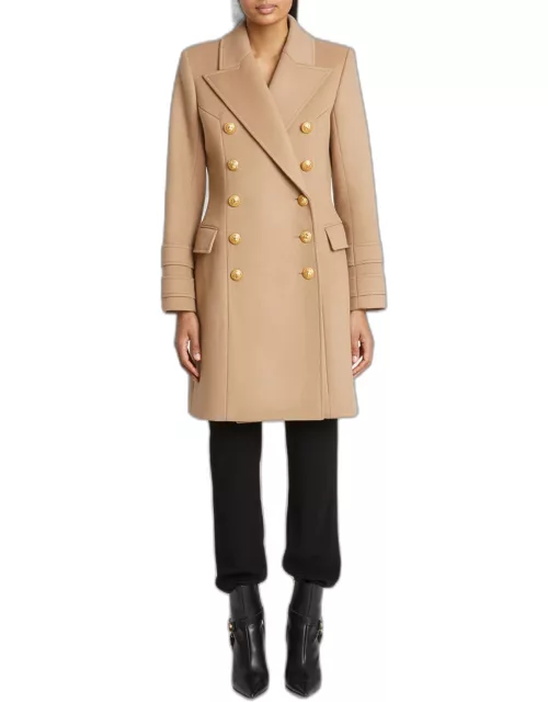 10-Button Wool-Cashmere Coat
