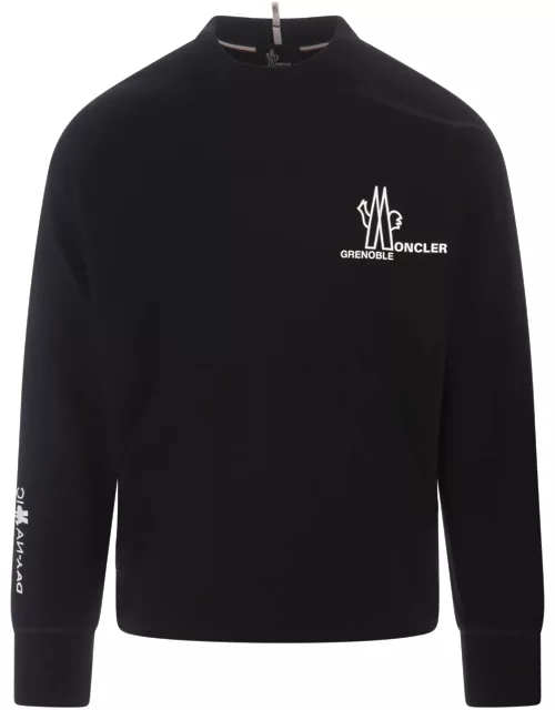 Moncler Grenoble Black Sweatshirt With Logo