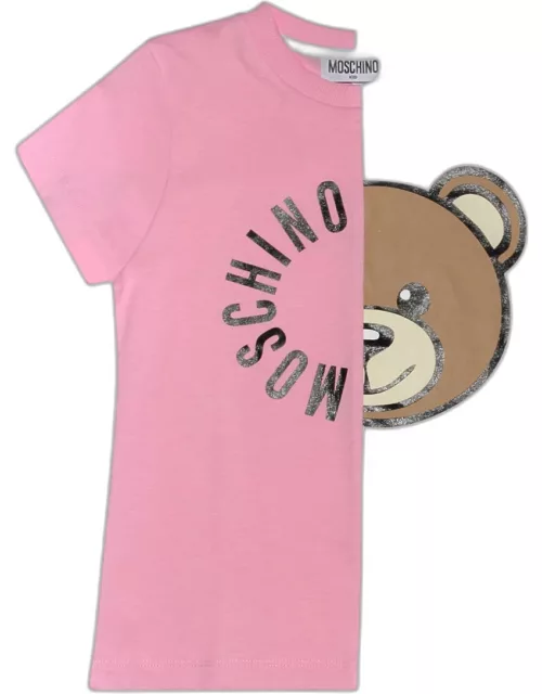 Moschino White And Pink Multicolour Cotton T-shirt