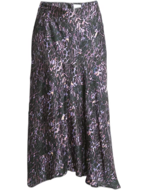 Lisanne Silk Printed Midi Skirt
