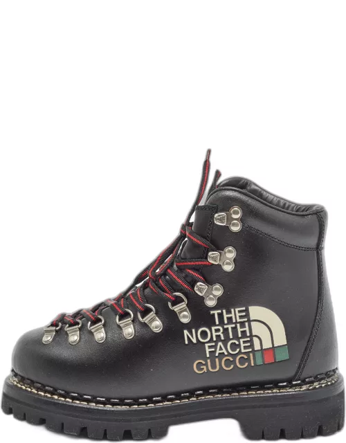 Gucci x The North Face Black Leather Hiking Ankle Boot