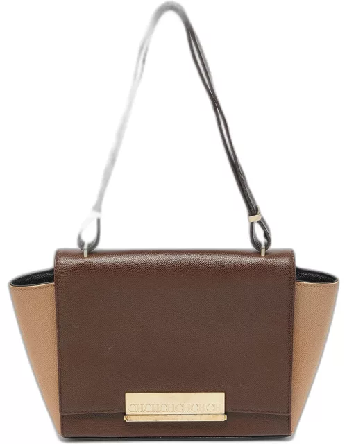 CH Carolina Herrera Tri Color Leather Casati Shoulder Bag