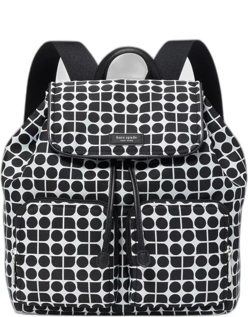 noel jacquard fabric backpack