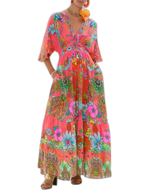 Windmills and Wildflowers Waisted Maxi Dres