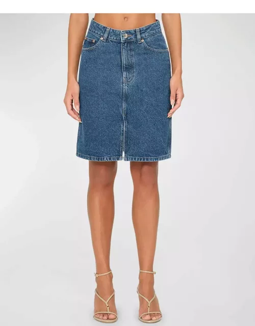 Lexie Denim Knee-Length Skirt