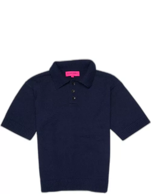 Men's Solid Knit Polo Shirt
