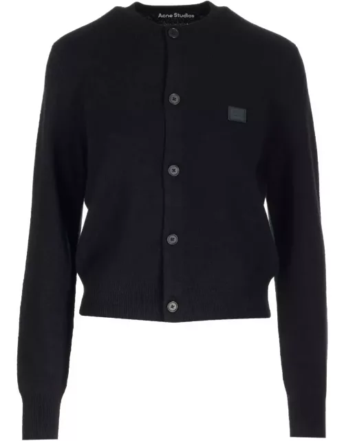 Acne Studios Face Logo Patch Button-up Cardigan