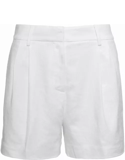 MICHAEL Michael Kors Bermuda Shorts With Concealed Fastening In Linen Blend