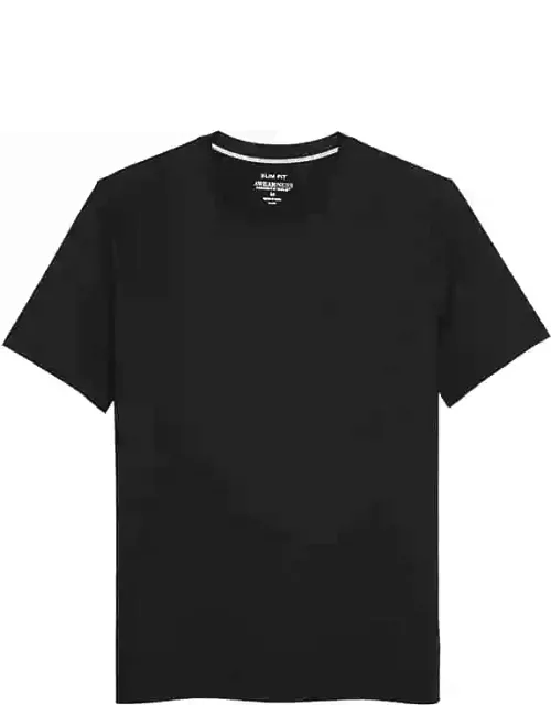 Awearness Kenneth Cole Big & Tall Men's Slim Fit Crew Neck Performance Tee Black