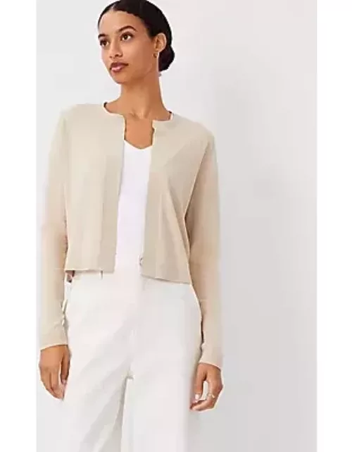 Ann Taylor Seasonless Cropped Open Cardigan