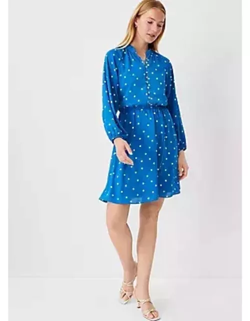 Ann Taylor Petite Dotted Flare Dres