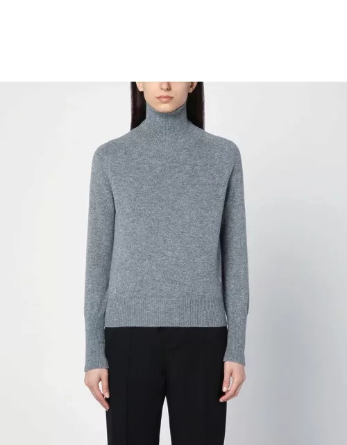 Grey wool turtleneck sweater