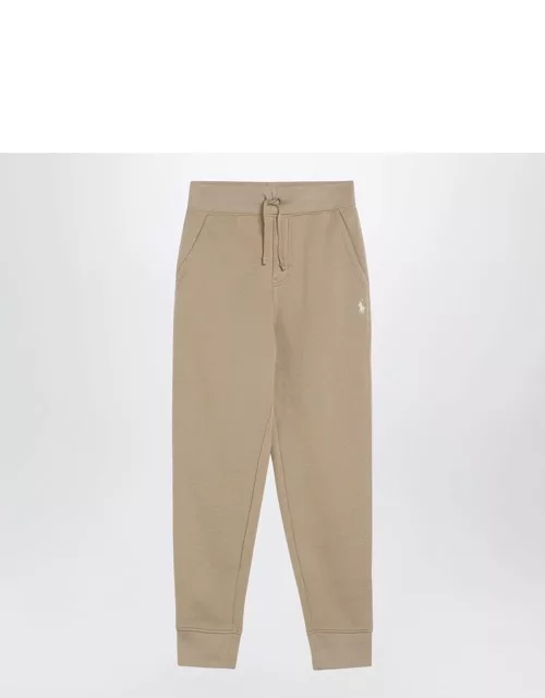 Khaki cotton-blend jogging trouser