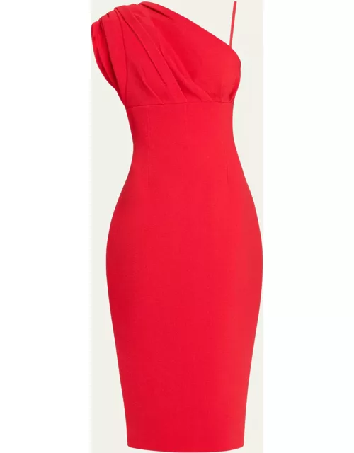 Winnie One-Shoulder Midi Dres