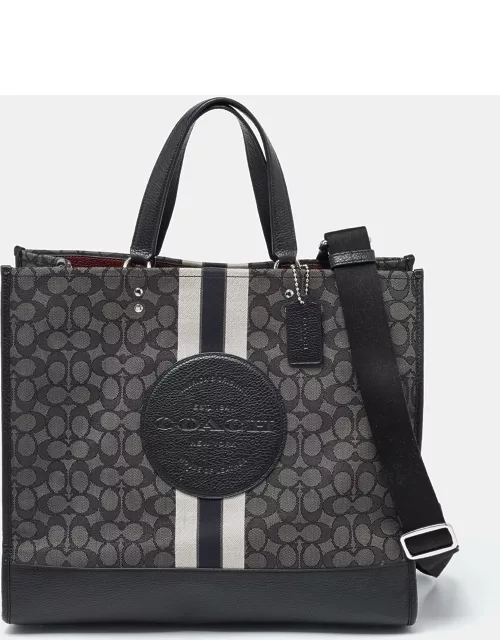 Coach Black Signature Canvas and Leather 40 Dempsey Tote
