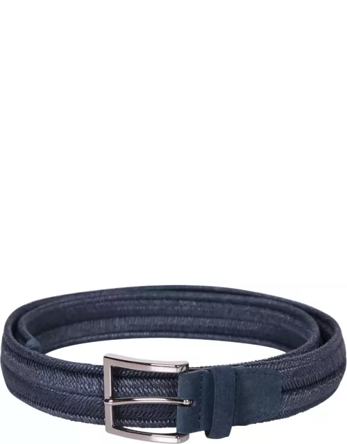 Orciani Blue Woven Belt