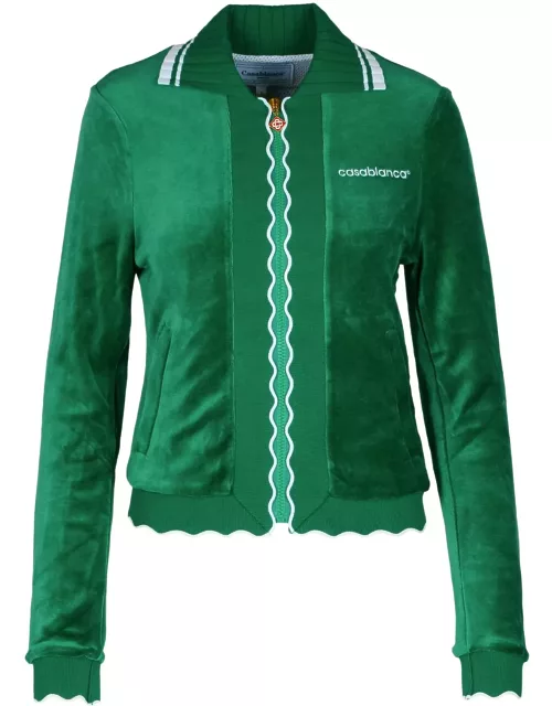 Casablanca track Green Cotton Blend Sweatshirt