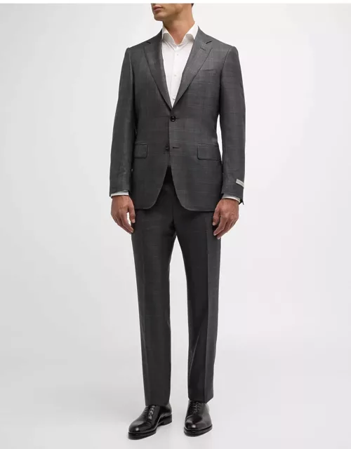 Men's 150s Luxury Twill Tonal Check Suit