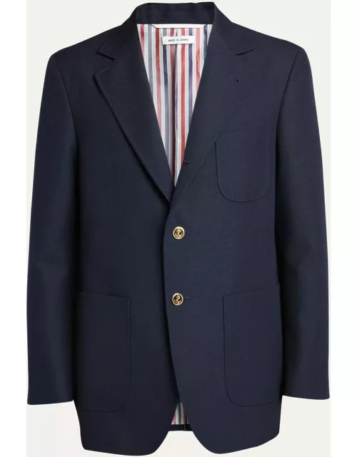 Men's Crisp Wool Unstructured Sport Coat