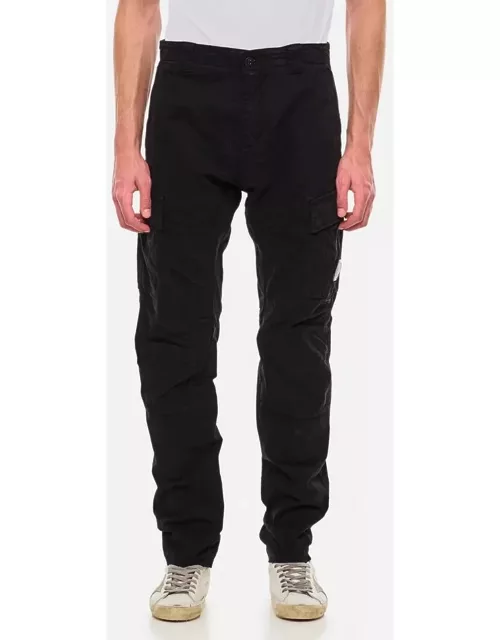 C.P. Company Stretch Sateen Ergonomic Lens Double Cargo Pants Black