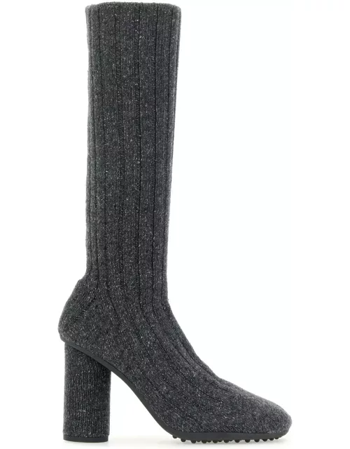 Bottega Veneta Melange Grey Fabric Atomic Ankle Boot