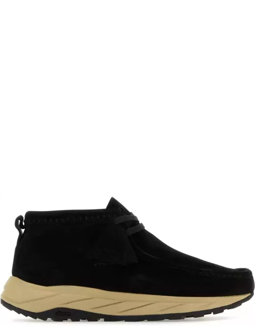 Clarks Black Suede Wallabee Eden Ankle Boot