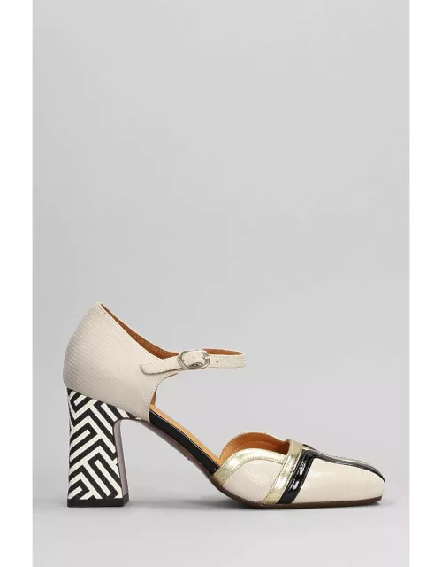 Chie Mihara Olali Pumps In Beige Leather