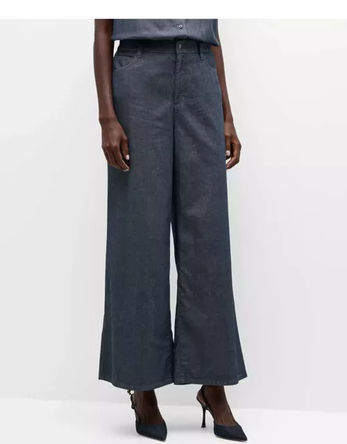 Wide-Leg Organic Cotton Twill Jean