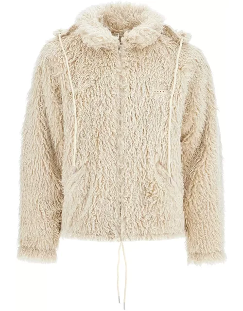 MARNI faux fur jacket with removable hood.