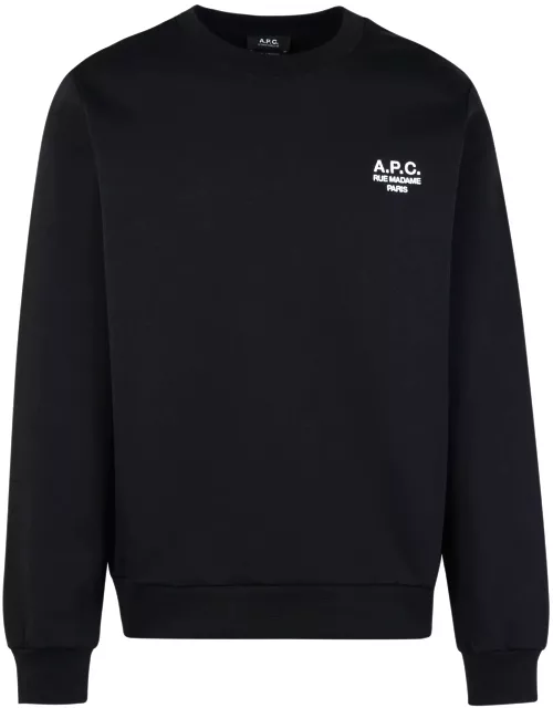 A. P.C. rue Madame Black Cotton Sweatshirt