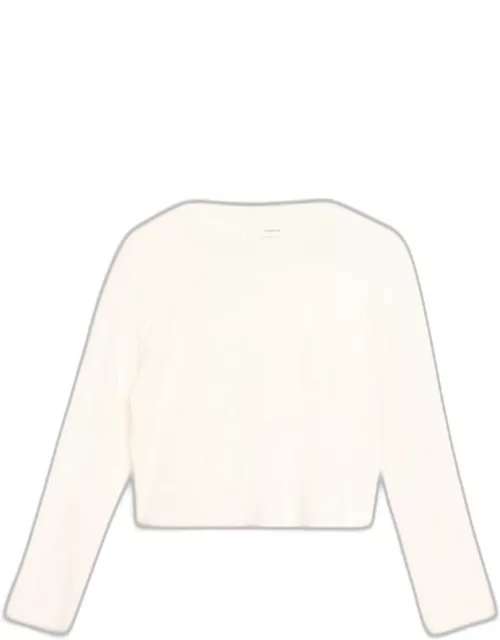 Long-Sleeve Pima Cotton Crop Top