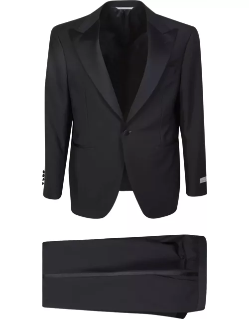 Canali Single Breasted Black Suit
