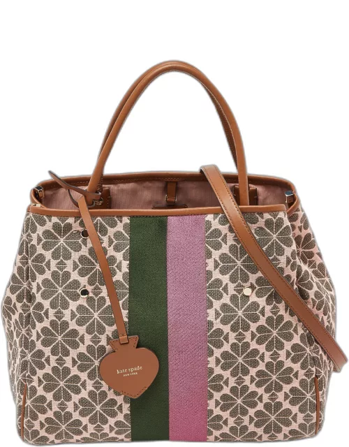 Kate Spade Multicolor Canvas and Leather Shopper Tote