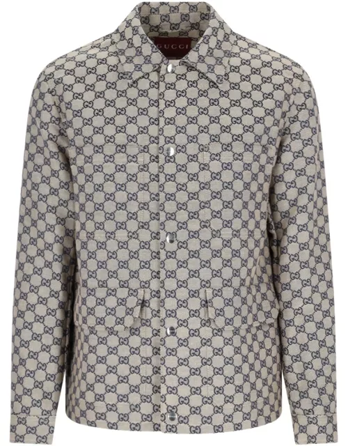 Gucci 'Gg' Linen Blend Jacket
