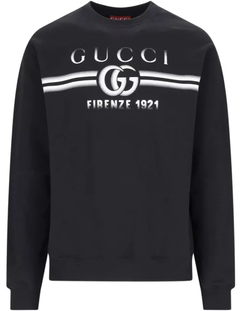Gucci Printed Crew Neck Sweatshirt