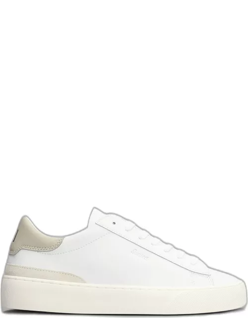 D. A.T. E. Sonica Sneakers In White Leather