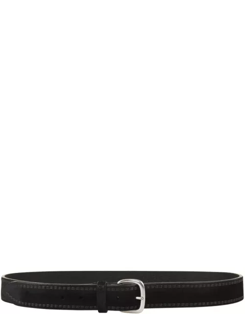 Orciani Black Suede Cloudy Belt