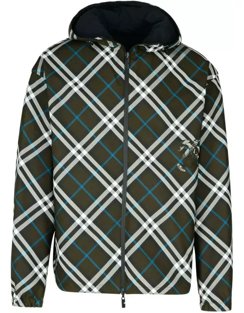 Burberry check Reversible Green Polyester Jacket
