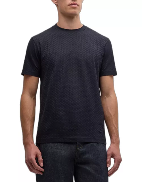 Men's Cotton Tonal Diamond Crewneck T-Shirt