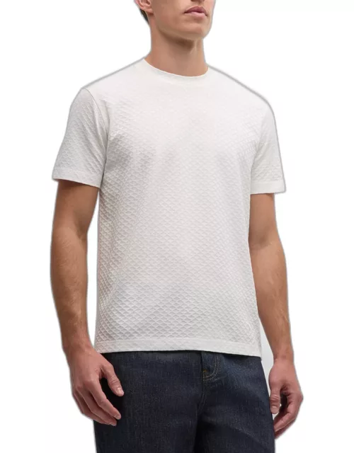 Men's Cotton Tonal Diamond Crewneck T-Shirt