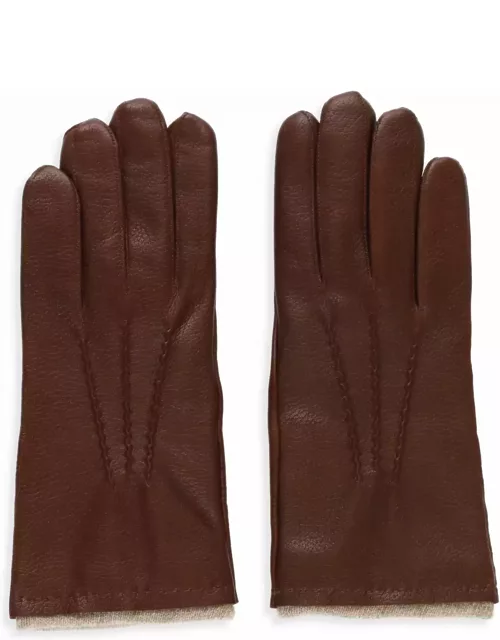 Orciani Leather Drummed Glove