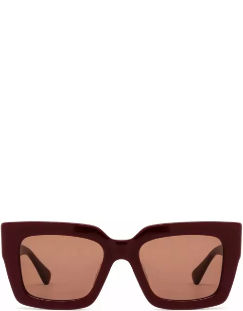 Bottega Veneta Eyewear Bv1212s Burgundy Sunglasse