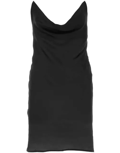 Y/Project Black Satin Mini Dres