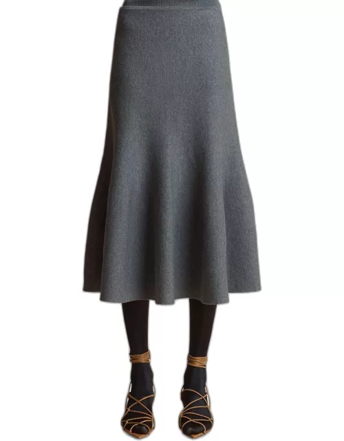 Odil Wool-Blend Midi Skirt