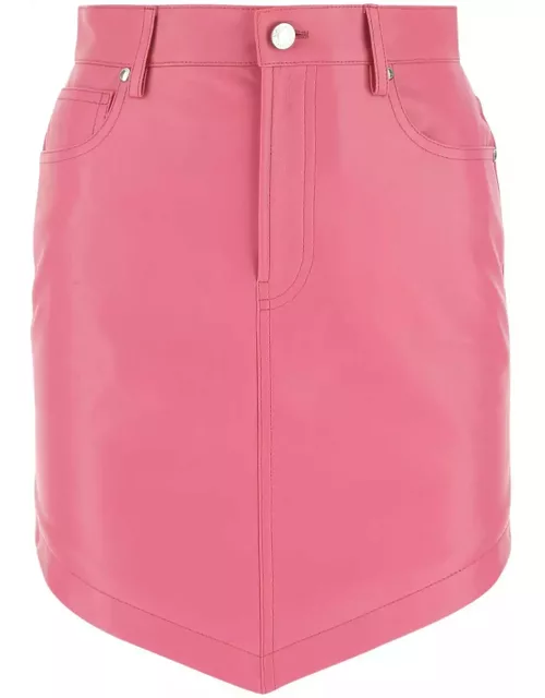 Alexandre Vauthier Dark Pink Leather Mini Skirt