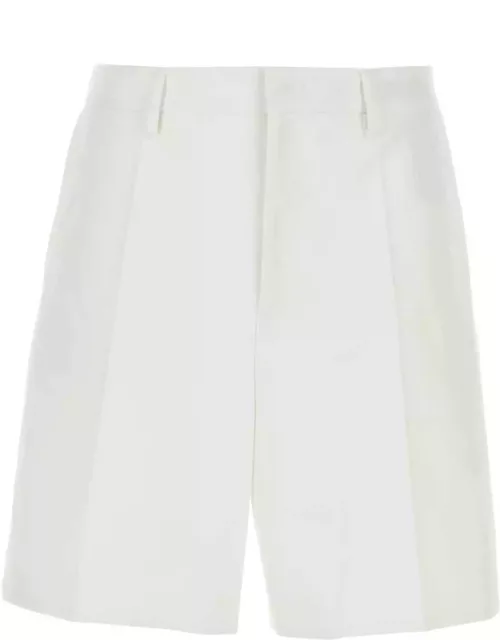 Valentino Garavani White Cotton Bermuda Short